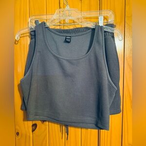 SHEIN Gray Women's Tank Top and shorts set sz large